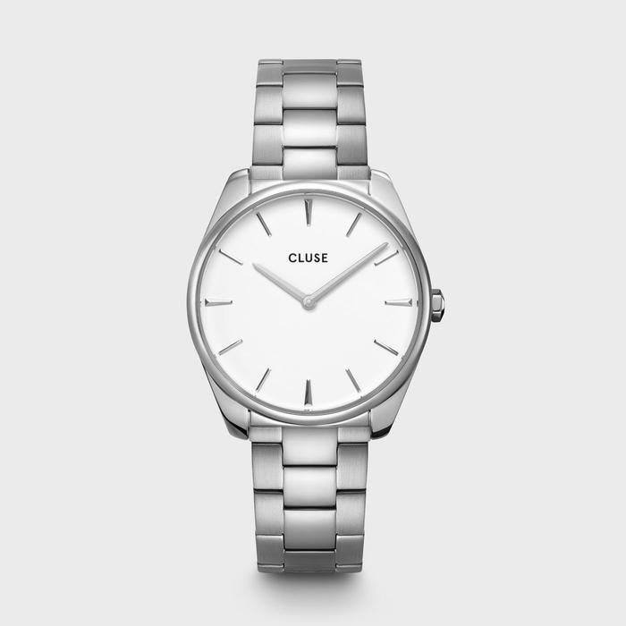 CLUSE Féroce Steel White, Silver Colour 36 mm - CW0101212003