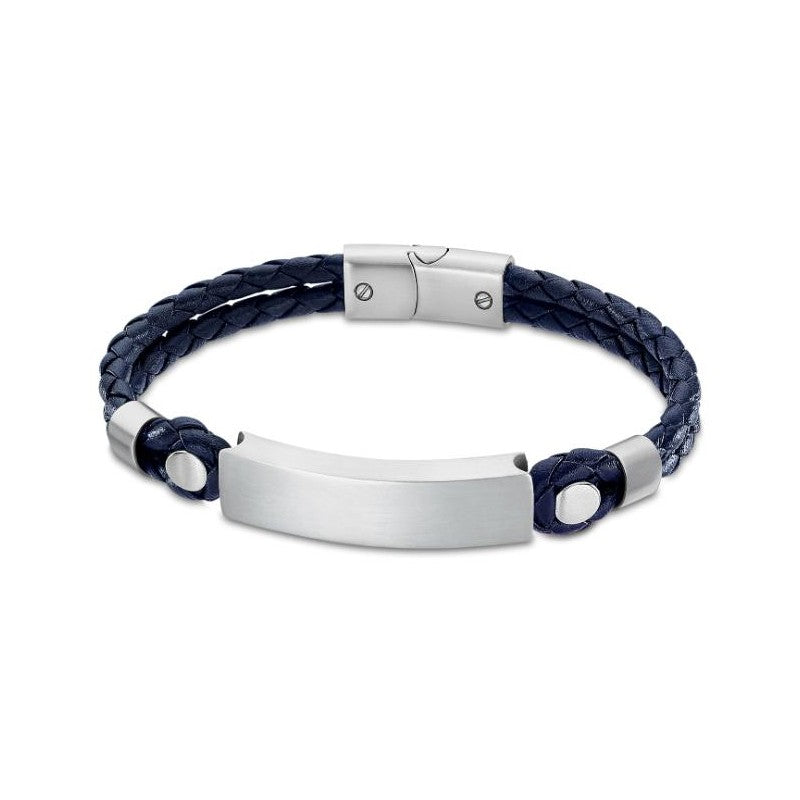 Lotus Style Bracelet Homme Cuir Bleu Et Acier LS2103-2/3