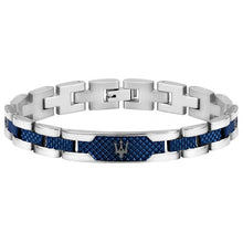 Charger l&#39;image dans la galerie, Bracelet Maserati Homme Acier Argenté Bleue Maserati JM419ASC02
