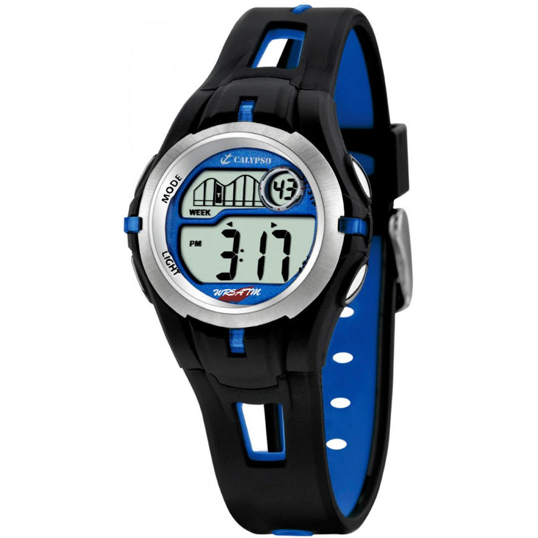 Montre Calypso K5685-5 - Montre Multifonctions Silicone Noir Femme