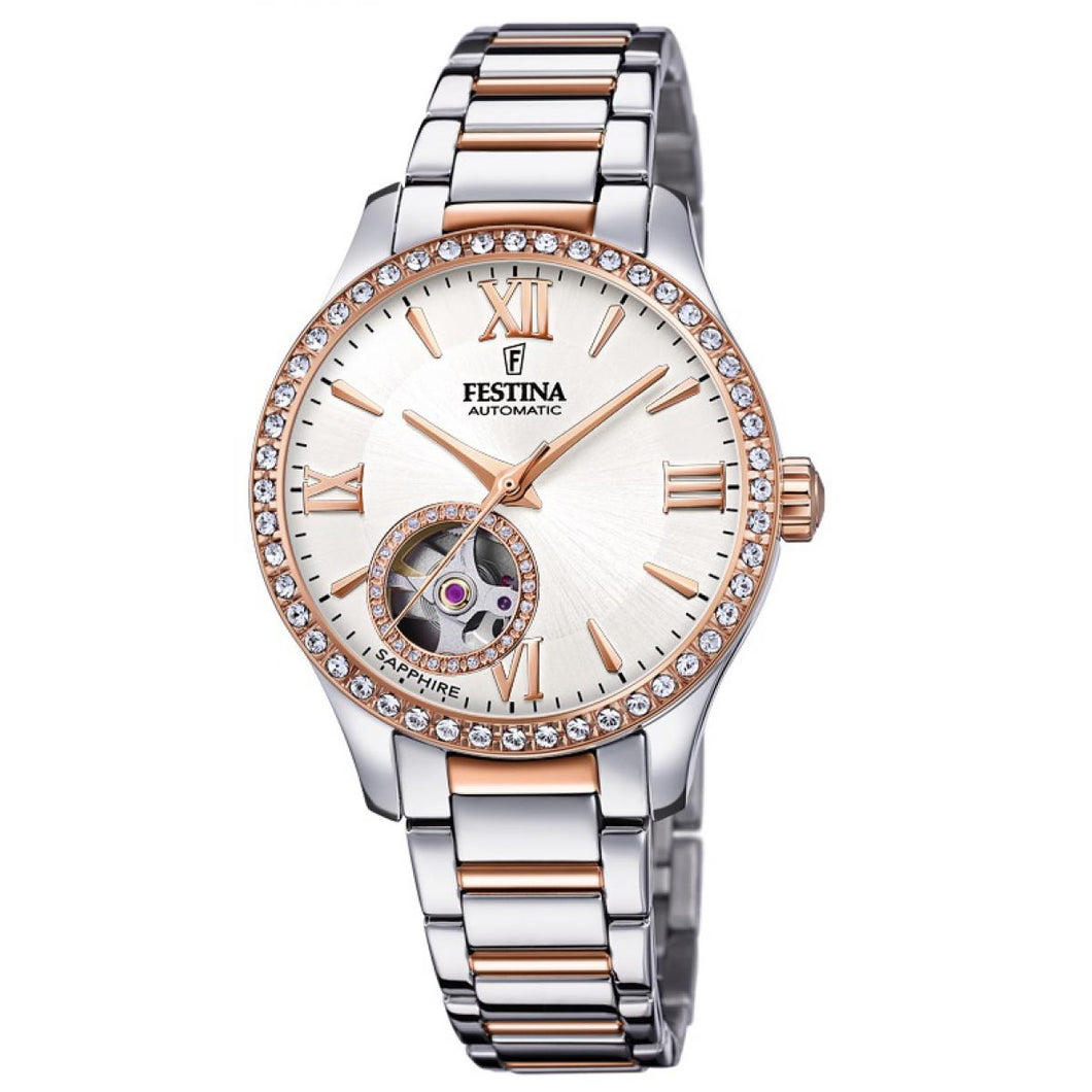 Montre Festina F20487-1 - AUTOMATIC Coeur Battant Acier Bicolore Femme